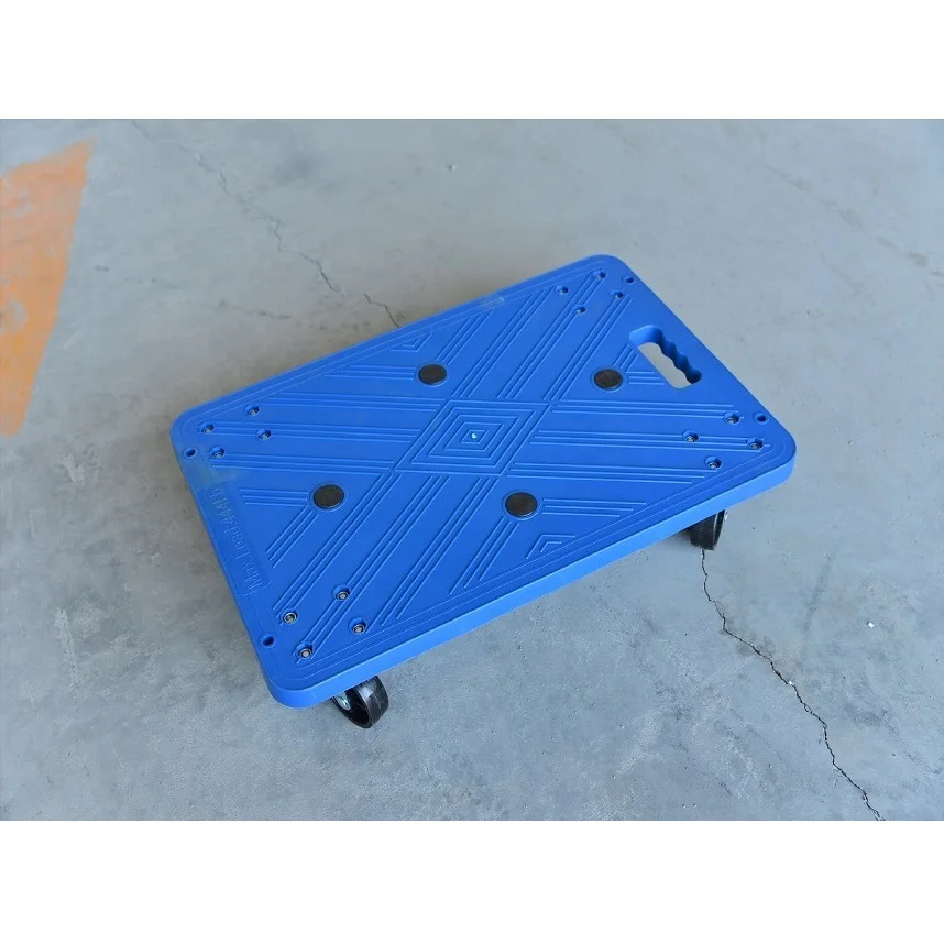 Four-wheel High Capacity Lightweight Polypropylene Smoothly Approach All Directions 200lbs Plastic Mover Dolly