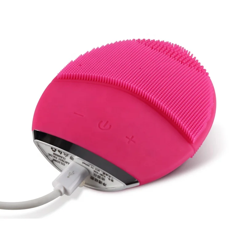 IPX7 Waterproof Electric Sonic Vibration Face Brush Silicon Cleaning Brush Facial Silicone Brush