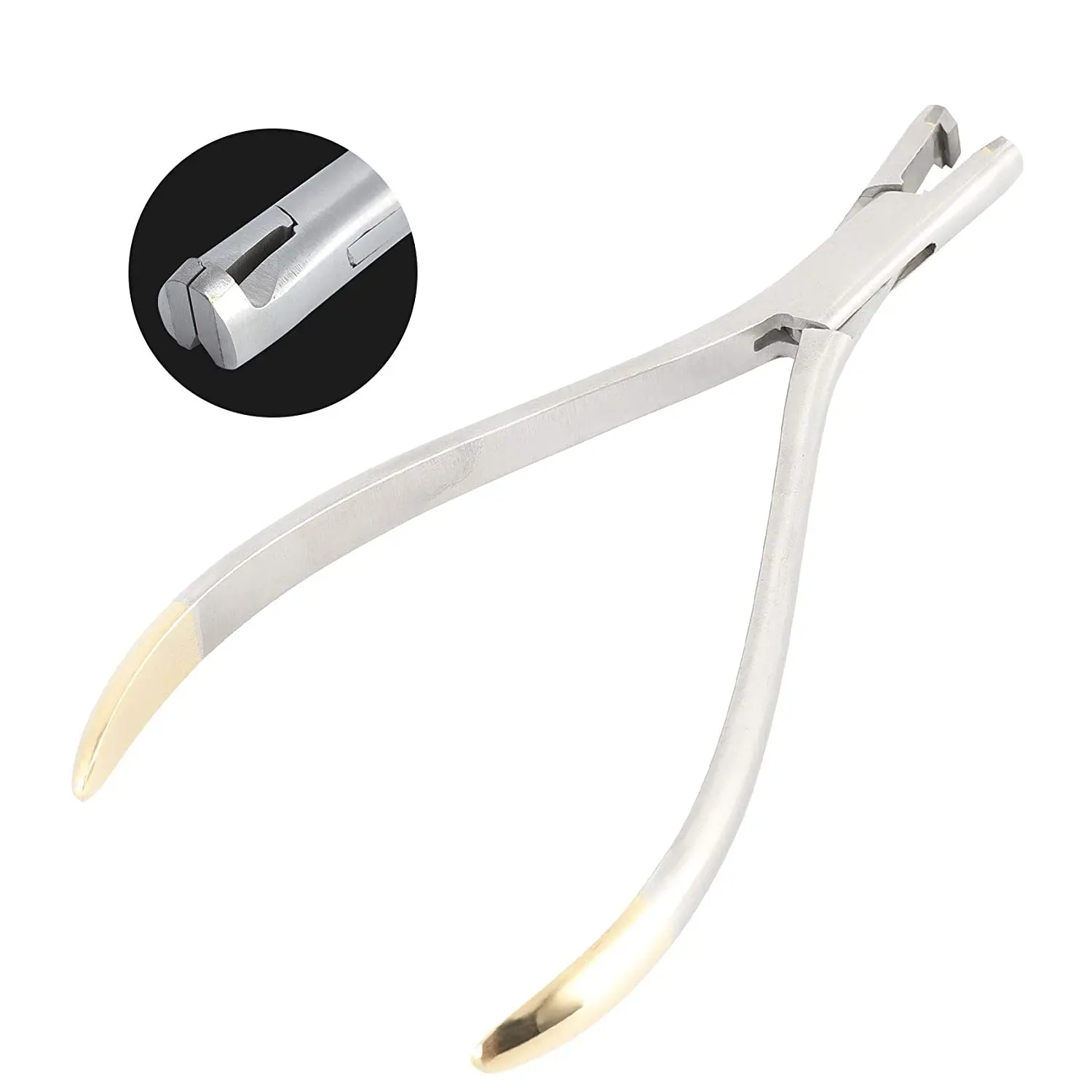 dental distal end cut plier with mini head & longer handle, hold & cut hard and soft wire orthodontic cutter dental surgical ins