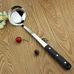 Stainless Steel Long Soup Ladle with Comfortable Nylon Grip Design Spoon Soup Ladle for Kitchen Set Of 1 Pcs