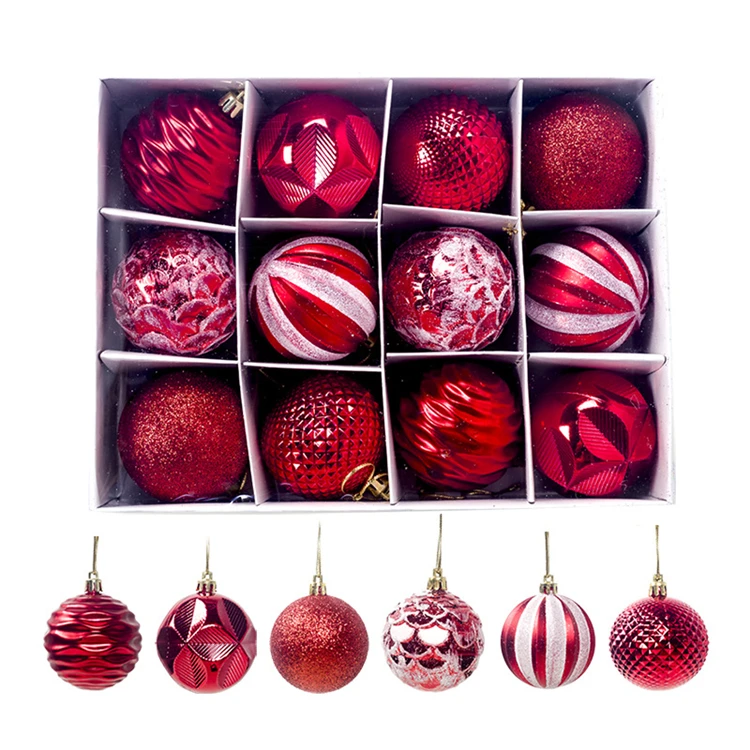12 Pieces Per Box 6cm Christmas Tree Decoration Balls Christmas Decoration Ball