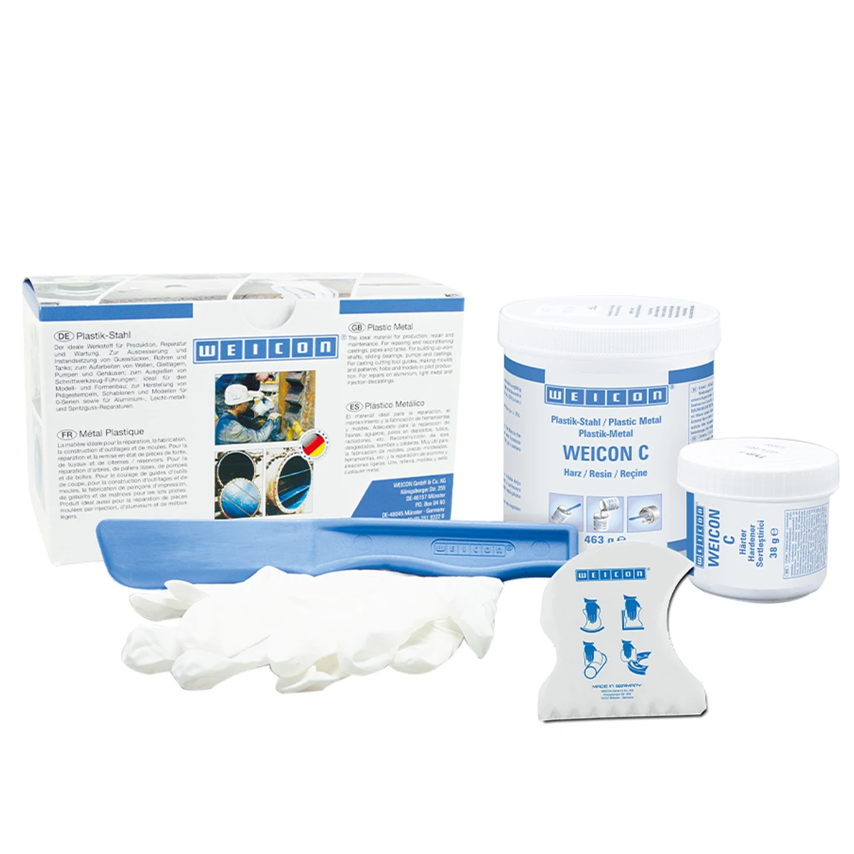 
WEICON C Epoxy Resin 0.5 Kg plastic steel adhesive for industrial use 