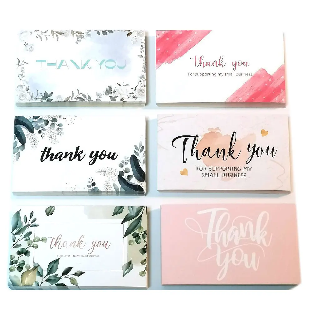 Custom Printing Black Matte Gift Greeting Paper Card For Holidays Thank You Cards And Stickers
