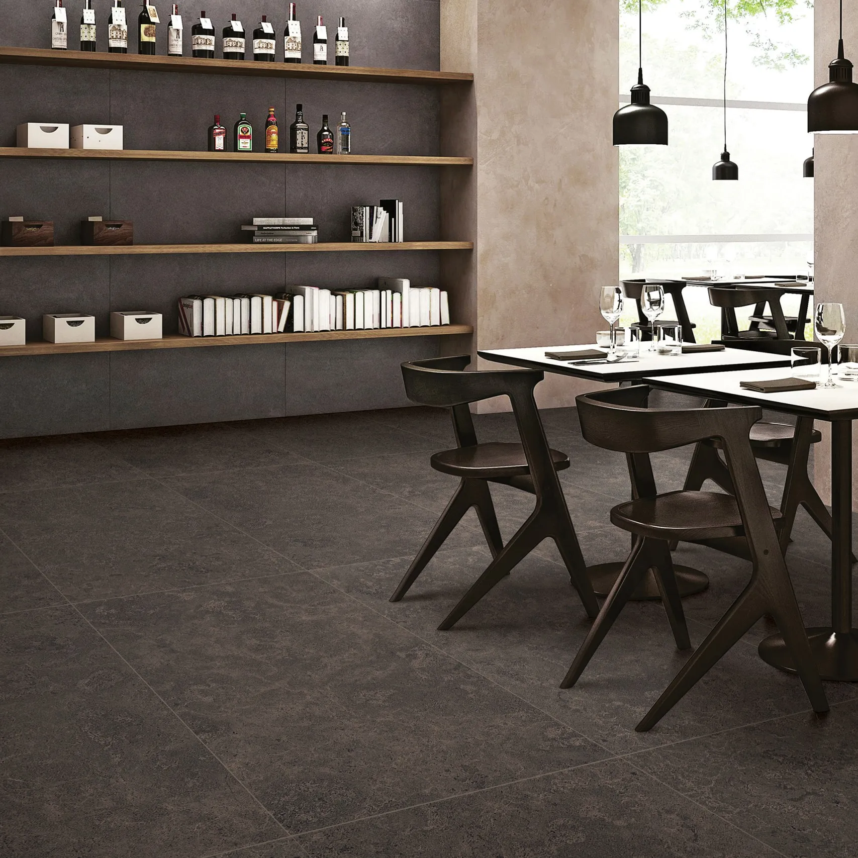 Фарфоровая плитка с глянцевым эффектом для большой дорожной площади 60x60 см и 60x120 см, плитка шоколадного цвета, Коричневая Плитка, матовая отделка