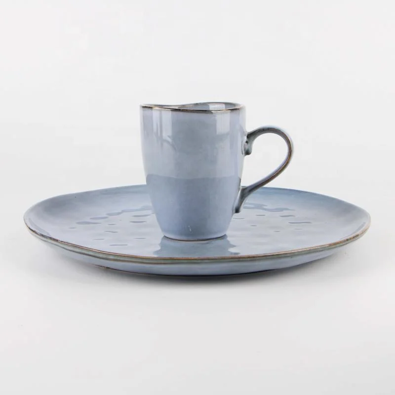 Уникальные светло-серые керамические тарелки, посуда в западном стиле, керамические тарелки