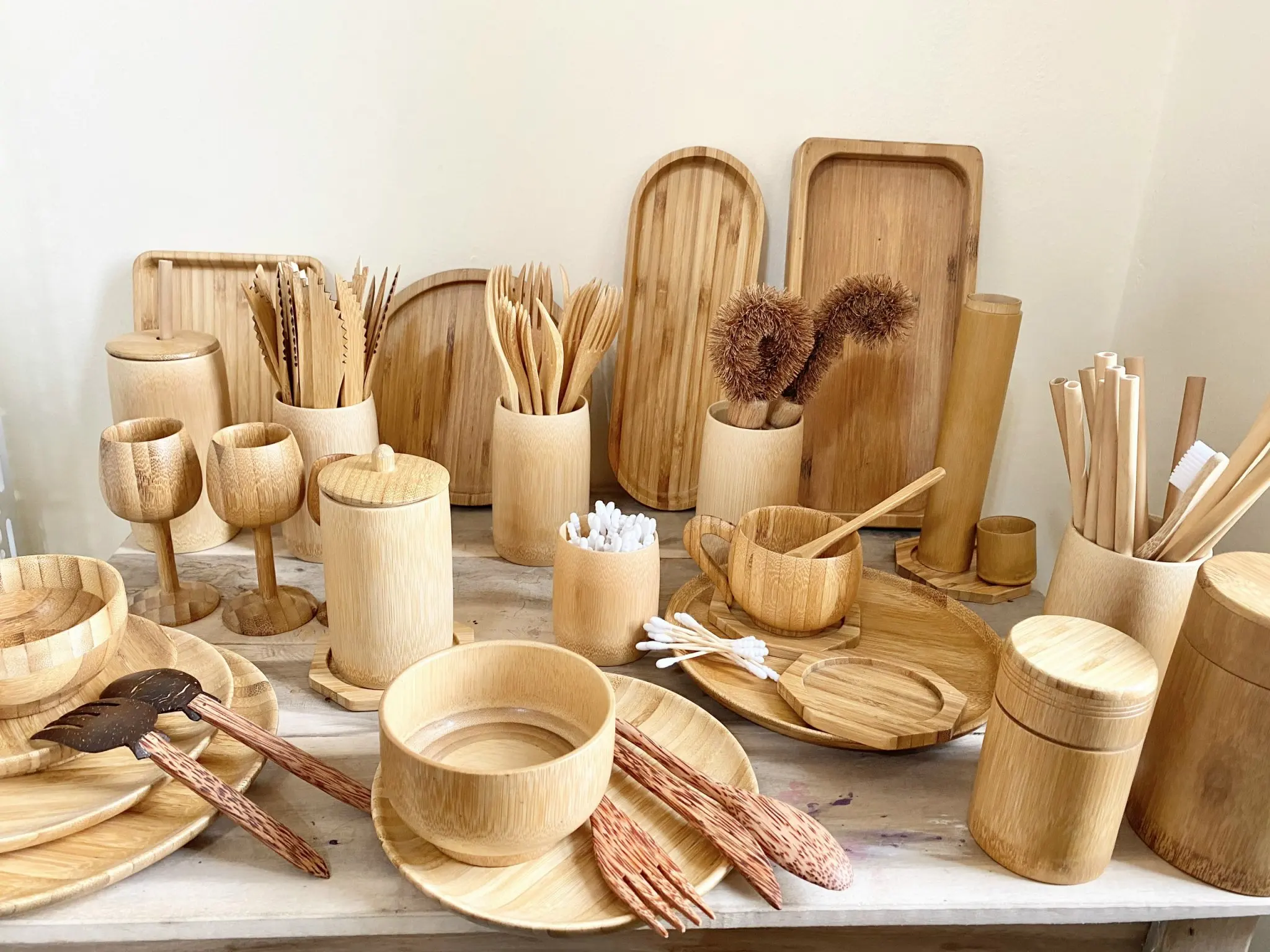 New Product DIY Organic Cosmetic Mixing Bowl Mini Small BAMBOO BOWL Made in Vietnam Kelly