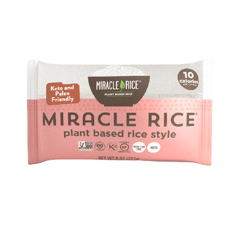 Miracle Noodles Rice Miracle Noodle Plant Based Noodle Keto and Paleo Friendly 227g Gluten Free Food, MOQ 3 Pallets