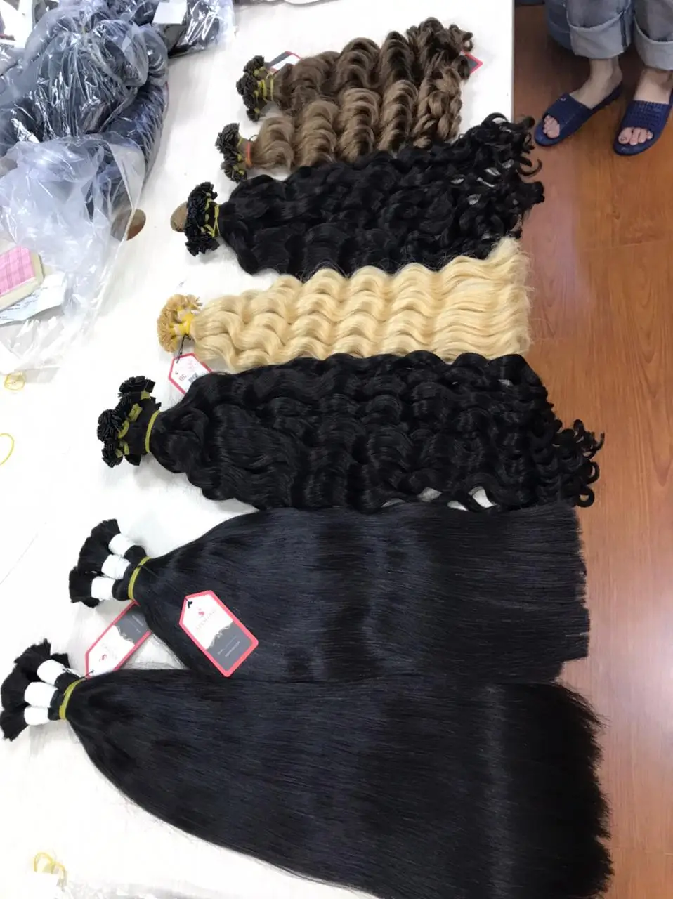 Vietnamese Human  Body Wave  Diffrent   Colors  Flat-tip Hair Extension