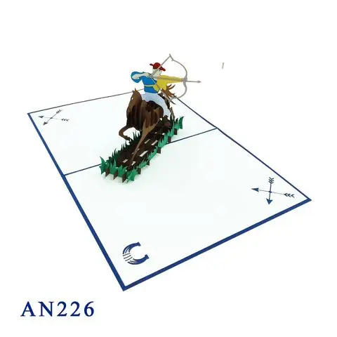 Horse Riding Pop Up Card 3D Laser Cut Wholesale Hot seller Handmade Vietnam art Paper Vietnam Top Trending products best choice