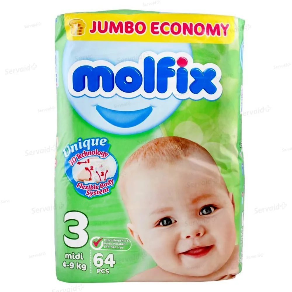 2021 одноразовые детские подгузники Molfixs для африканского