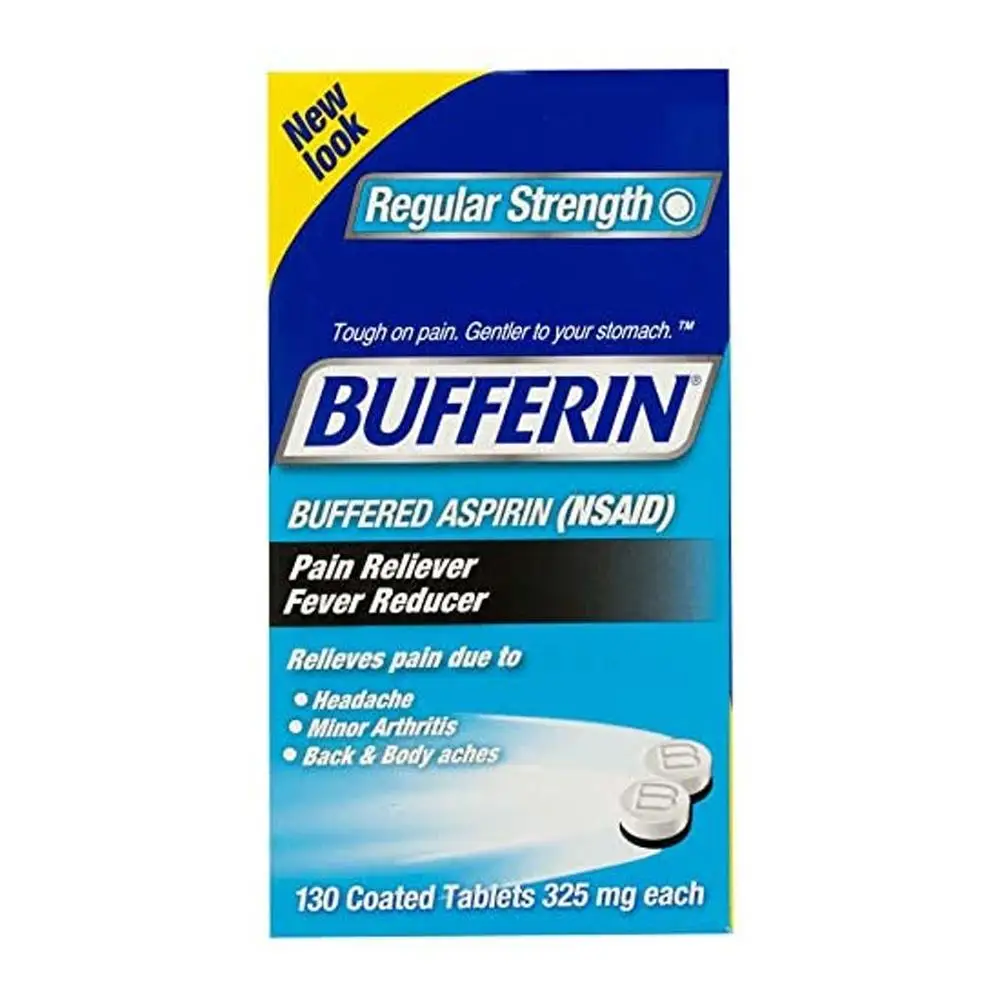 Аферин аферированный аспирин (NSAID) снятие боли уменьшение жара средство для облегчения симптомов простуды 130 таблеток с покрытием