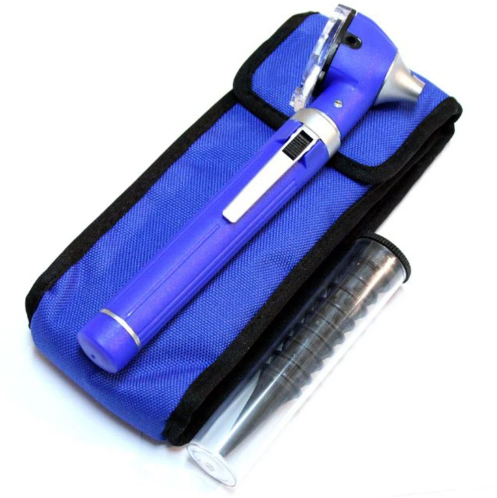 OTOSCOPE MINI FIBER OPTIC BLUE COLOR POCKET MEDICAL ENT DIAGNOSTIC OTOLOGIST SURGICAL MEDICAL DIAGNOSTIC INSTRUMENT      MGI-18