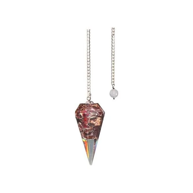 Beautiful Crystals Mix Assorted  Orgonite pendulum for dowsing Healing With Emf Protection Wholesale Chakra pendulum