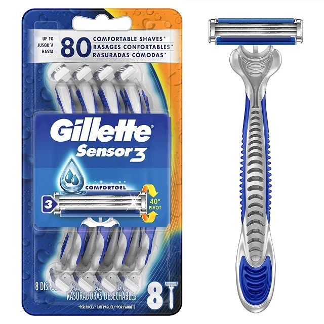 Безопасная бритва с двойным лезвием лезвие белой головкой GIllete Shave одноразовые