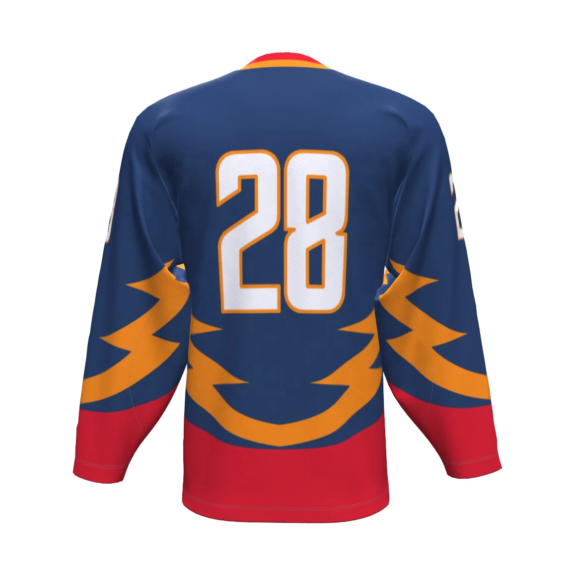 Men Sublimation Ice Hockey Jerseys Long Sleeves V-Neck Ice Sports Wear Warm Hockey Jerseys