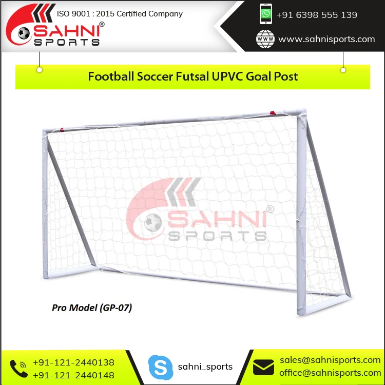 Ultra High Impact Material Heavy Duty 70 mm UPVC Pipe Construction Football Soccer Futsal UPVC Goal Post