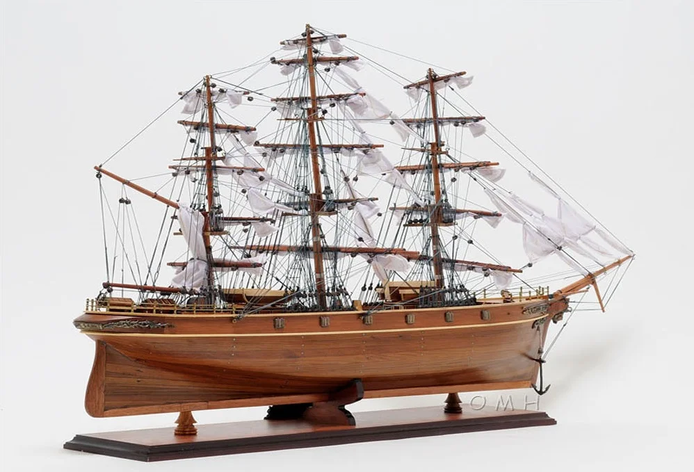 Wooden handicraft Cutty Sark Black Wood 70cm fully assembled display ship model nautical decor for home and office decoration