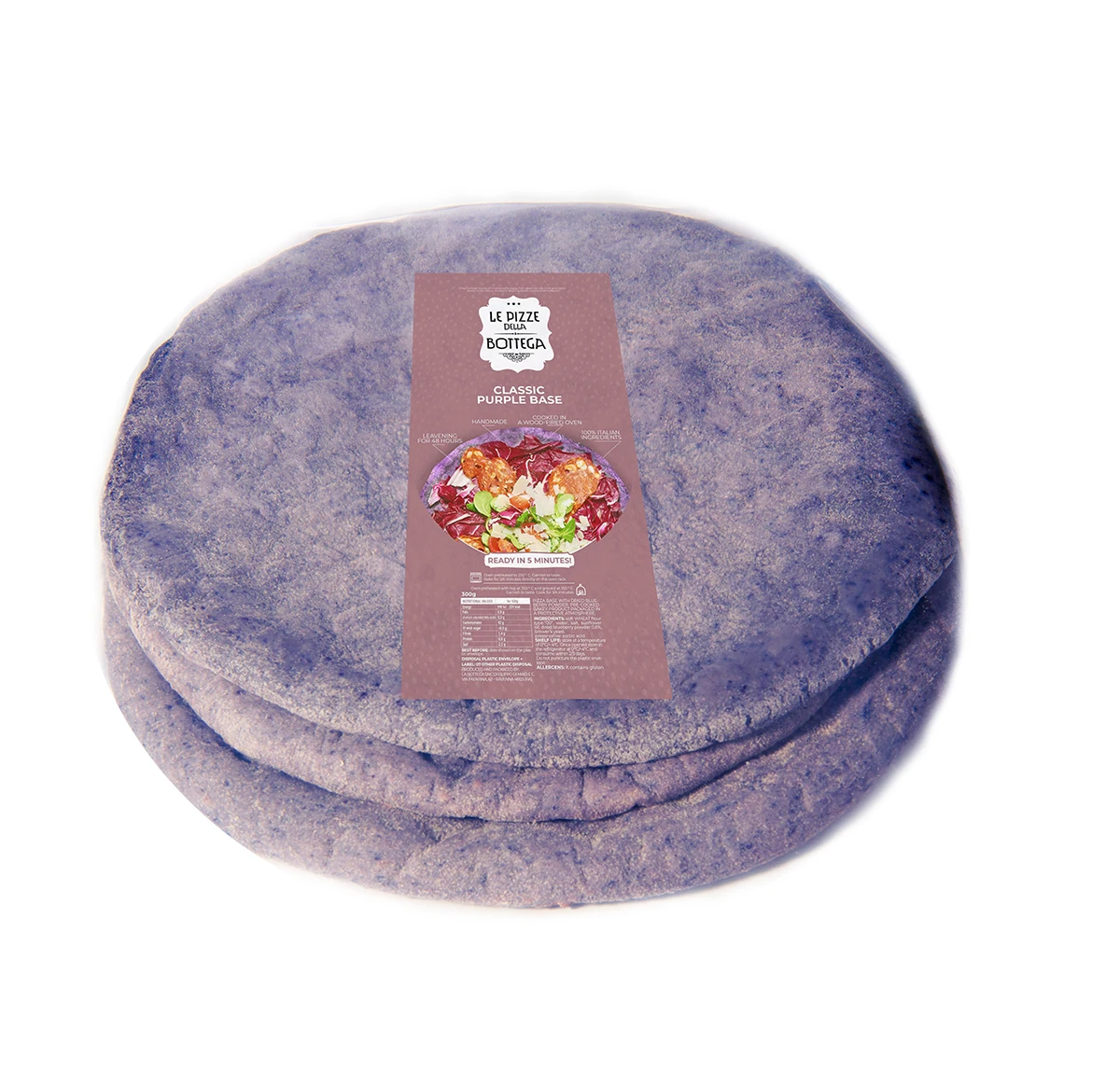 Высококачественная предварительно приготовленная фиолетовая база для пиццы, готовая к отправке