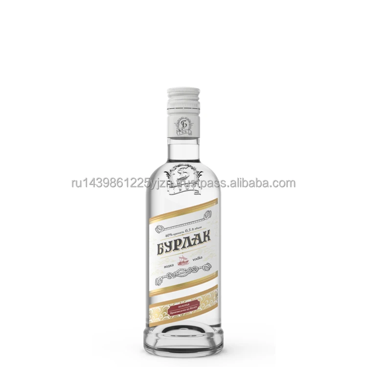 Burlak Gold, классический, на основе высококачественного спирта, чистоты вкуса Альфа, заполнение горящим нагревом, водка