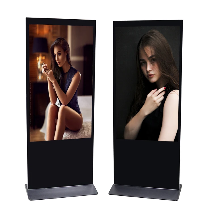 43 49 55 65 inches floor stand lcd display touch screen indoor android advertising tv totem digital signage