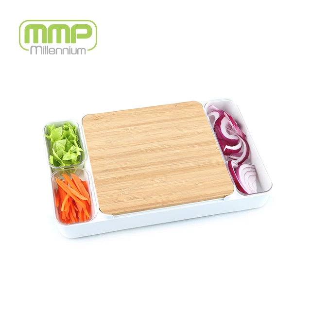 Cutting board set(PP/Bamboo) with condiment bowls mmp kitchen tools gadgets GRS recycle material accessories kitchenware