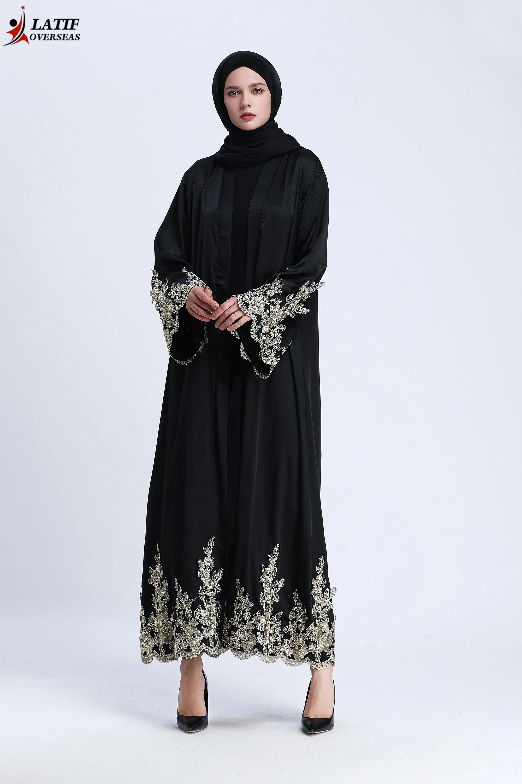 New Breathable Women Fashion Ankle Length Long Dress Women Long Sleeve Bourka