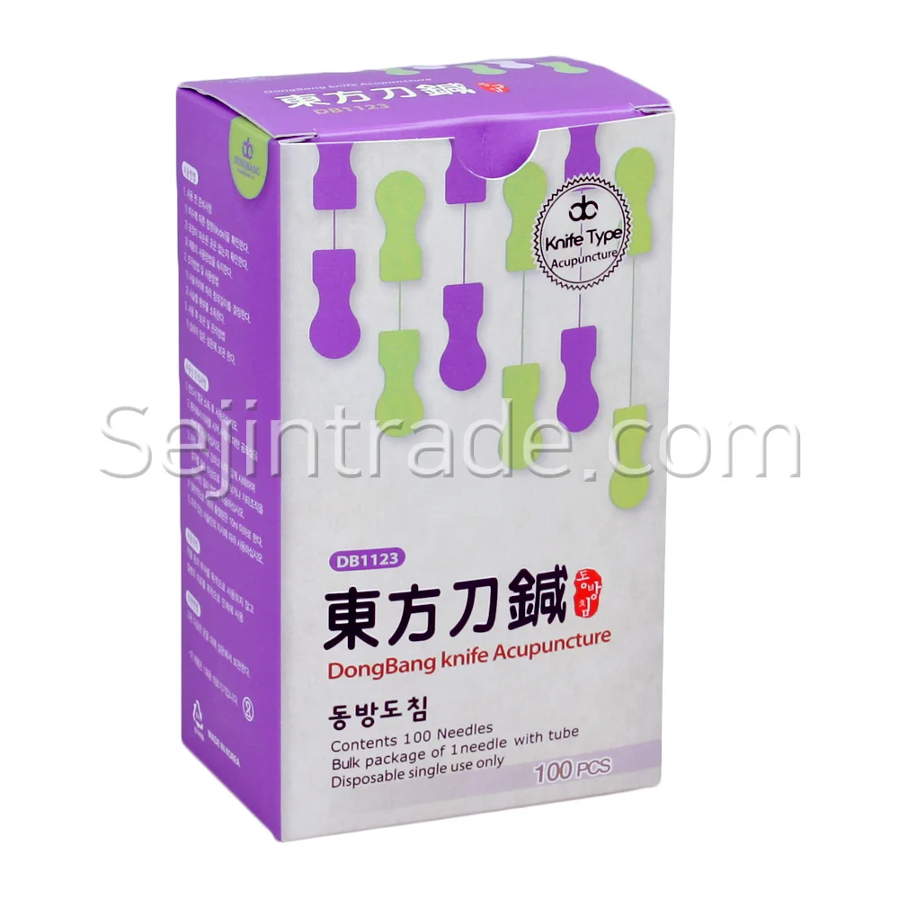 Dong Bang ACUPUNCTURE NEEDLE Acupotomy, Intradermal  Knife Type Needles flat blade at the tip for spine cut (100 PCS/BOX)