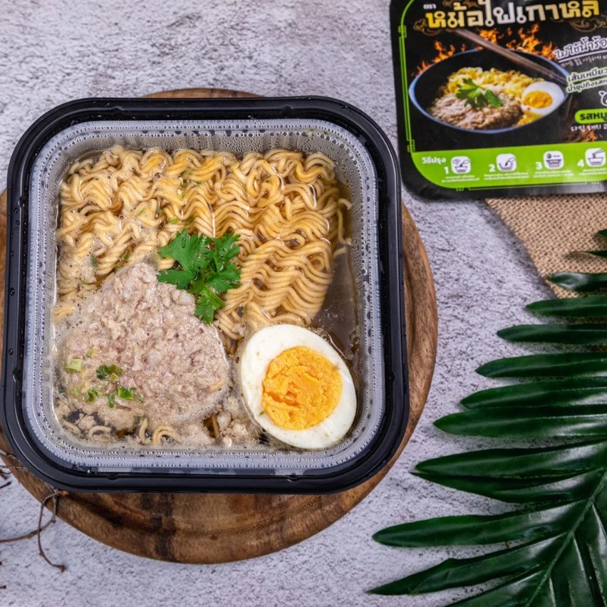 Ready to Eat Thailand Food Minced Pork Instant Noodles Hot Pot Cup With HACCP Certification