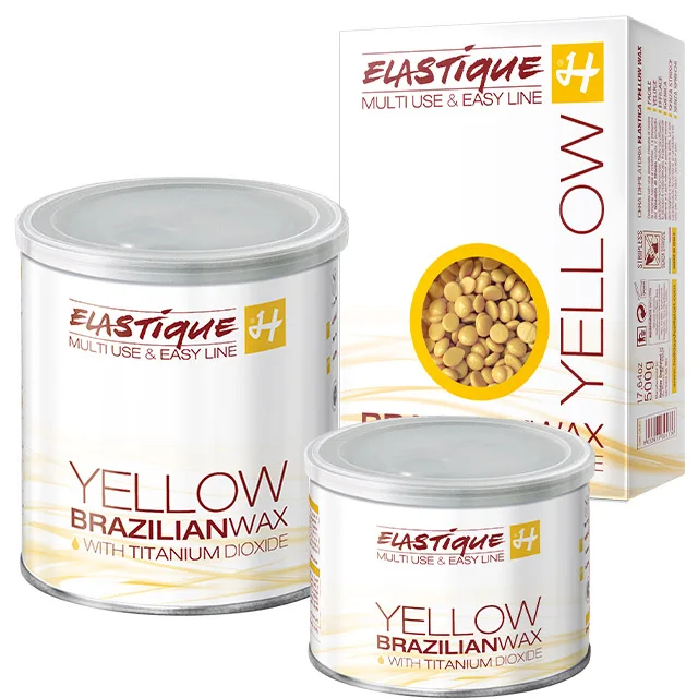 Hard Wax Beans Brazilian Wax Hair Removal Non Woven Wax Strips Yellow