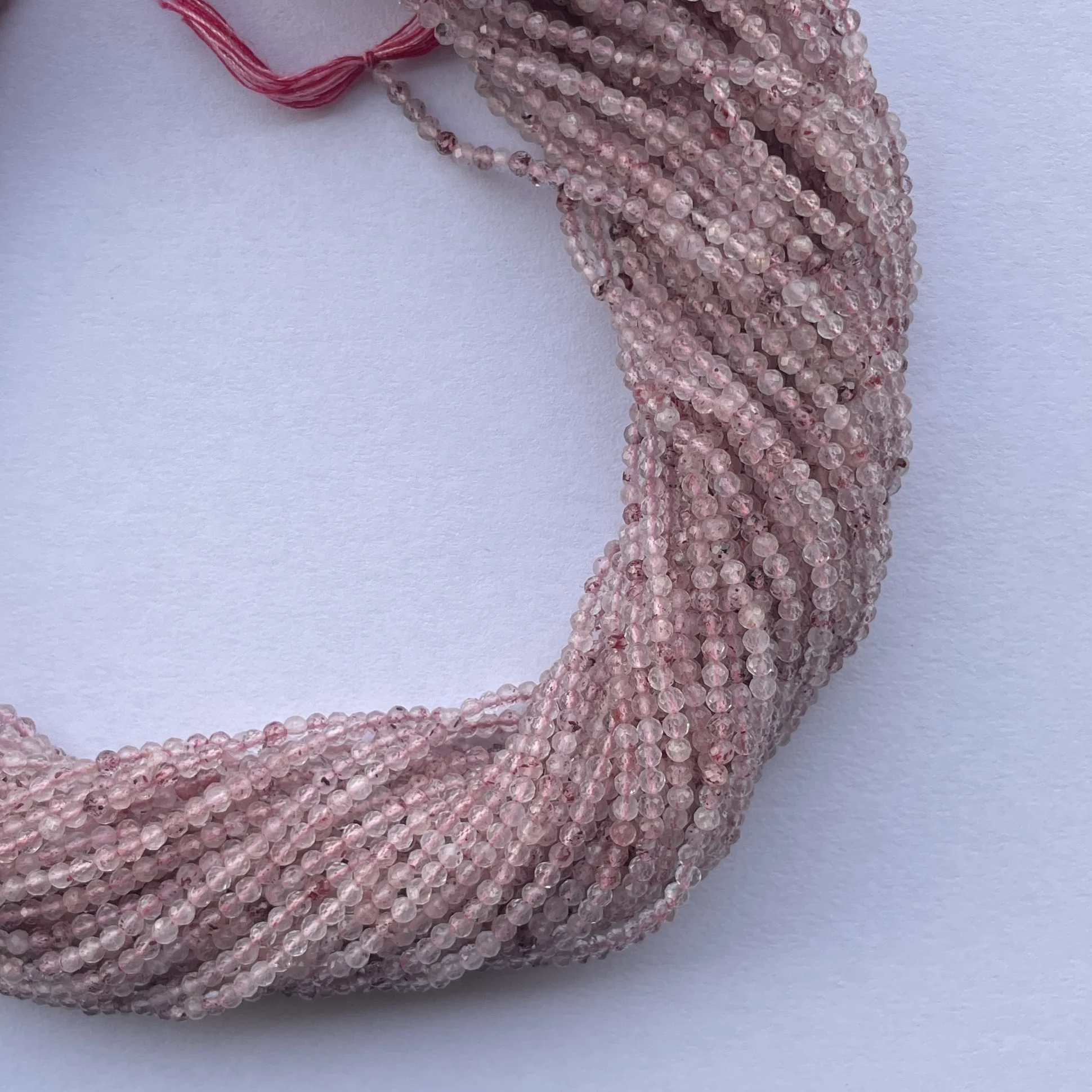 2mm 3mm Natural Micro Strawberry Quartz Stone Faceted Gemstone Latest Beads Strand Semi Precious Supplier Shop Online Regular