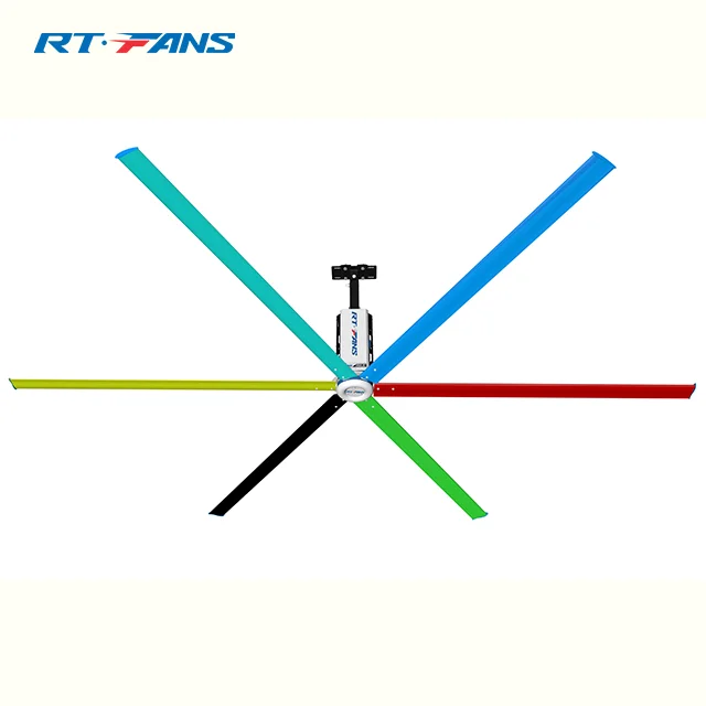 RTFANS hvls with  6 blades used for thailand industrial factory warehouse and gym big ceiling fans