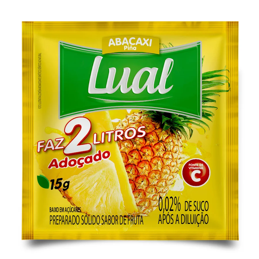 Lual Powder Juice Orange Strawberry Grape Passion Fruit Cocktail Pineapple Juice Powder 15g Render 2 Liters Rich in Vitamin C