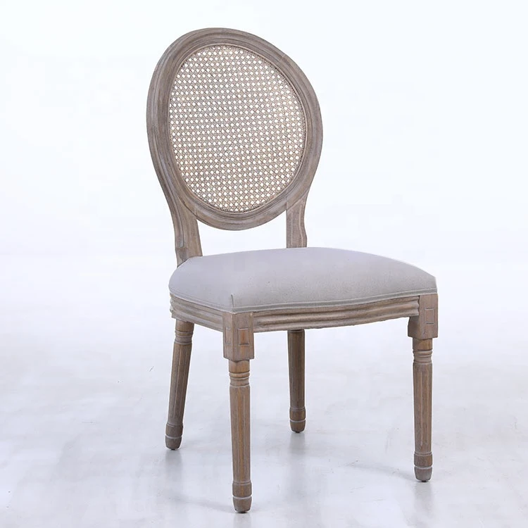 Chaise Louis Xvi Modern Rubber Wood Durable Elegant Garden Dining Table Chairs