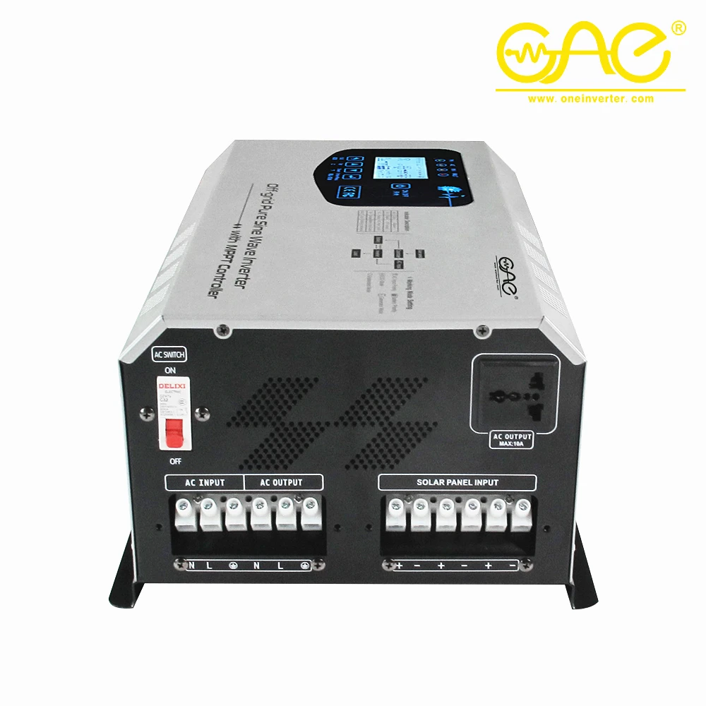
3000w 5000w 24v 48v 220vac Pure Sine Wave Solar Power Inverter with ac charger and mppt controller 
