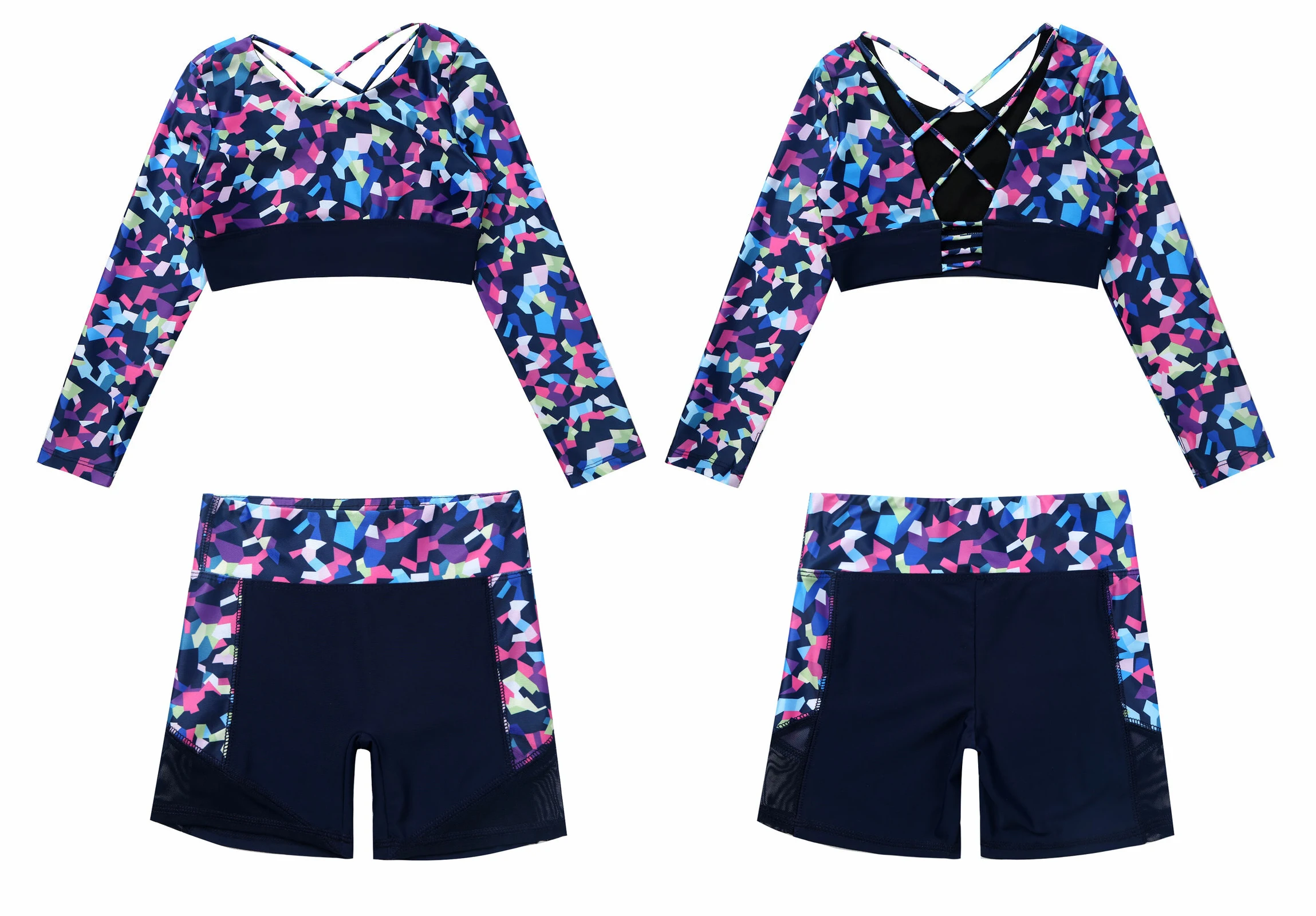 
Outfits Sweatsuit Kids Girls Gymnastics Sports Suit Bodysuit Mermaid Ballet Leotard Dance Costume kids tracksuits Baby Clothes 