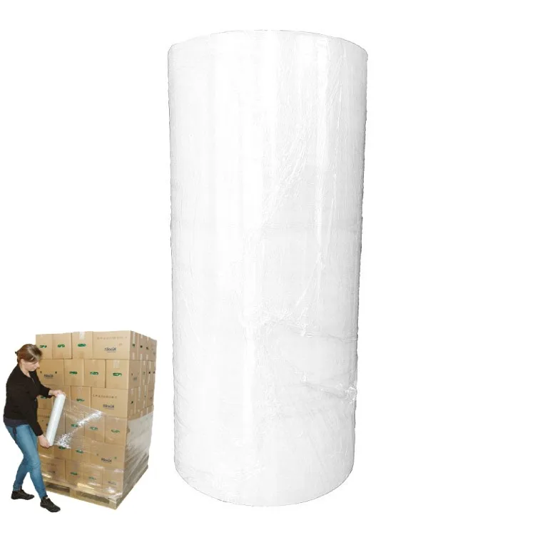 Vietnam Made 15 Mic Stretch Extensible Film Roll Moisture Proof PE Polythene Plastic for Food Wrapping Pallet Packing Logistics