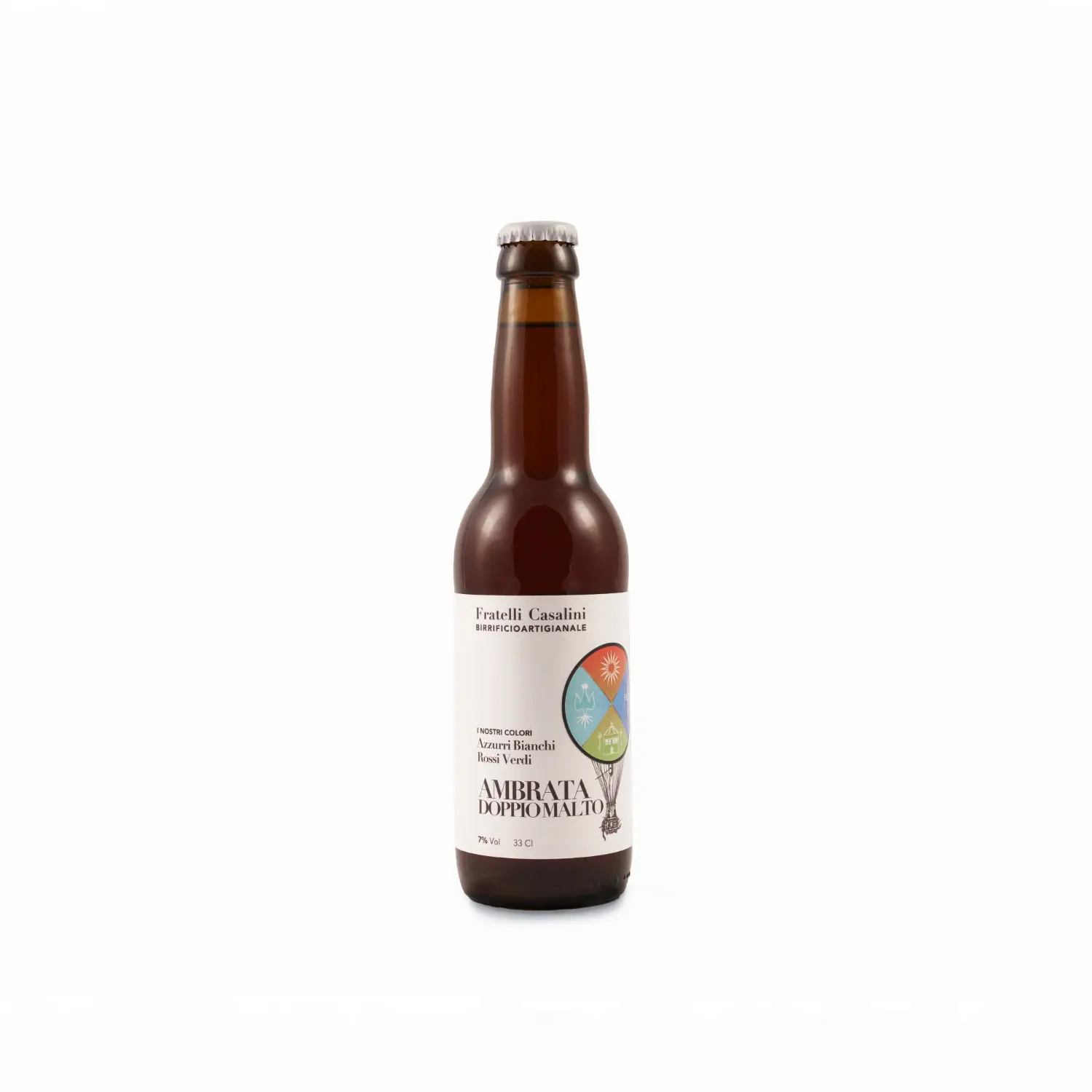 Made in Italy Craft Beer Casalini Brewery - Amber Beer - 33 cl - Smooth and Malty Flavour - Different Size Wholesale