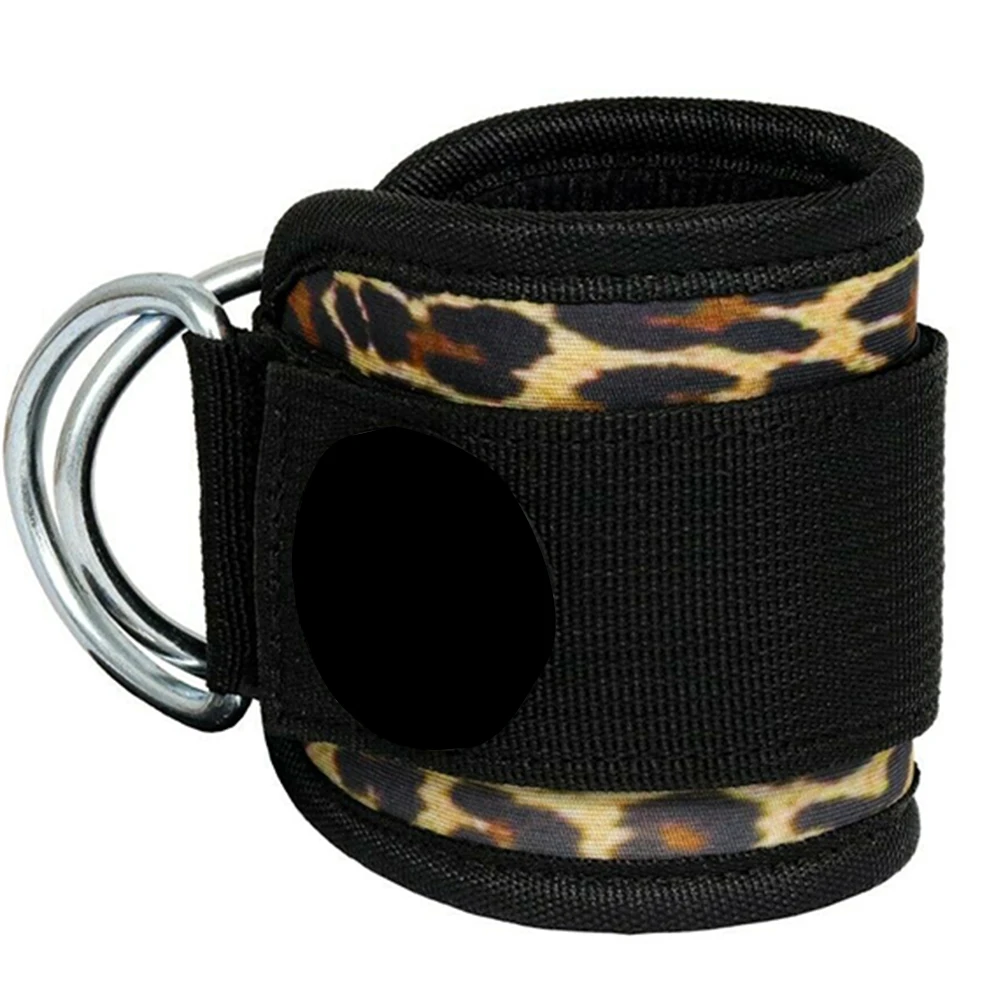 Fitness weightlifting padded ankle strap ankle protector D ring gym ankle support strap