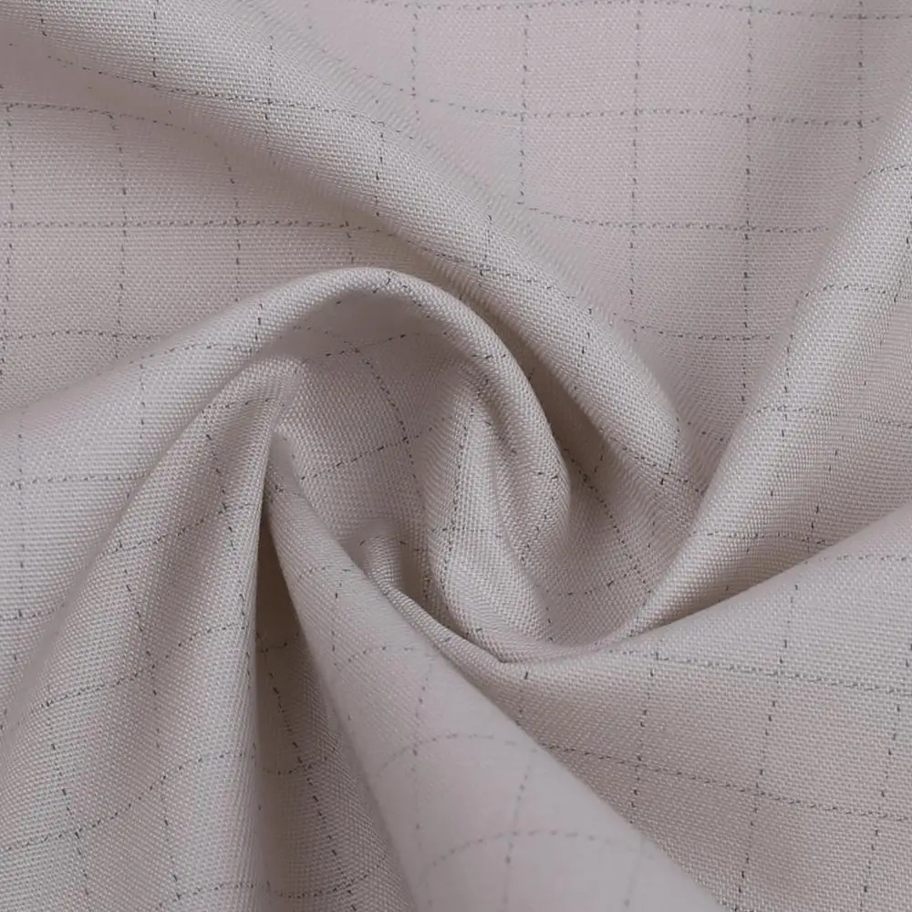 Wholesale twill antistatic cotton fabric antistatic finish cotton fabric 1cm grid