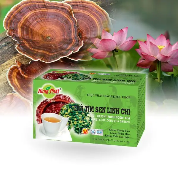 
Lotus Reishi Mushroom Tea Flavored Herbal Teabag 