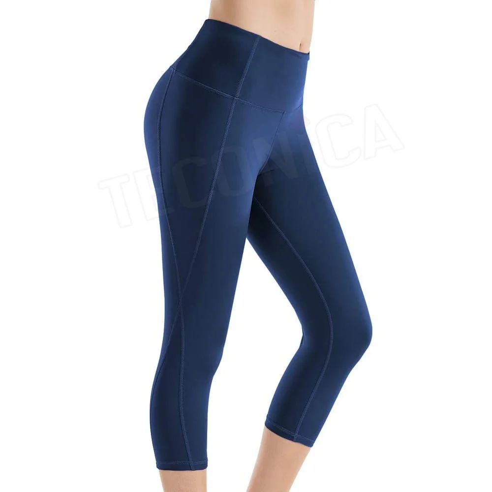 2024 New Fitness Yoga Wear Stretch Active Legging Seamless Fitness Capri Yoga Pants in Low Price