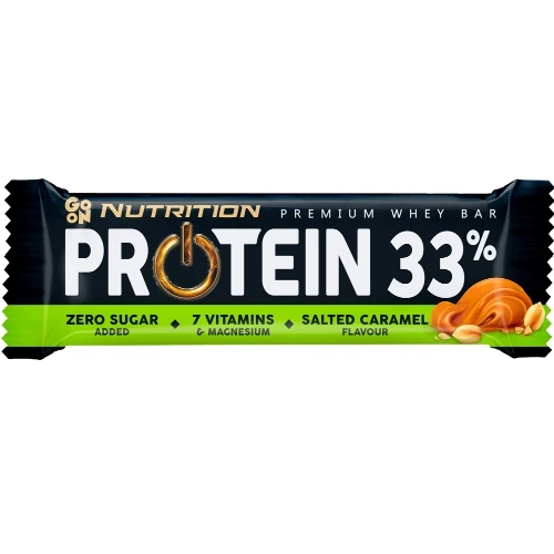 GO ON NUTRITION PROTEIN 33% premium protein bar Delicious chocolate flavor 50g chocolate-flavored covered with vanilla coating