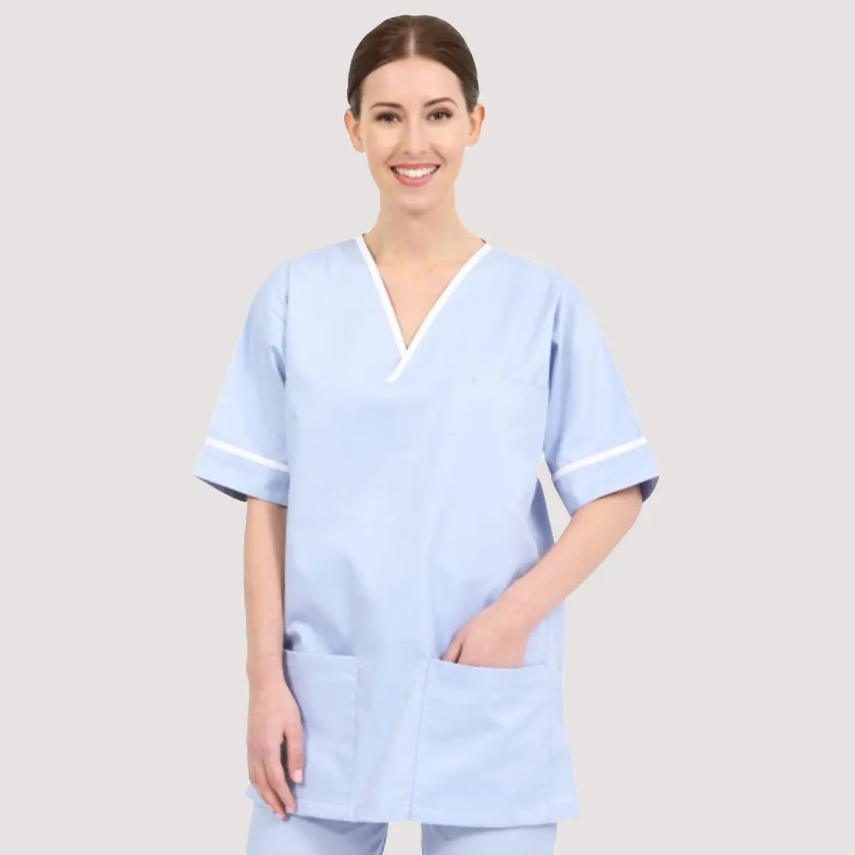 Модная униформа медсестры дизайн скрабов для медицинского использования Высококачественная больничного персонала Влагоотводящая ткань