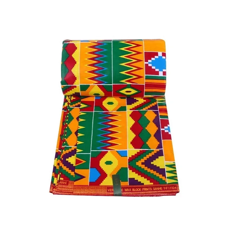 African Ethnic Batik Cloth Cotton Double Sided Kent Ankara African Printed Wax Fabric