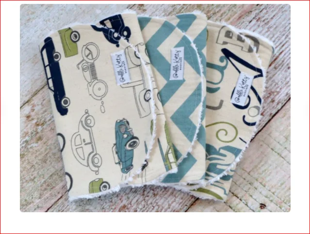  Белый Ультра впитывающие детские слюнявчики