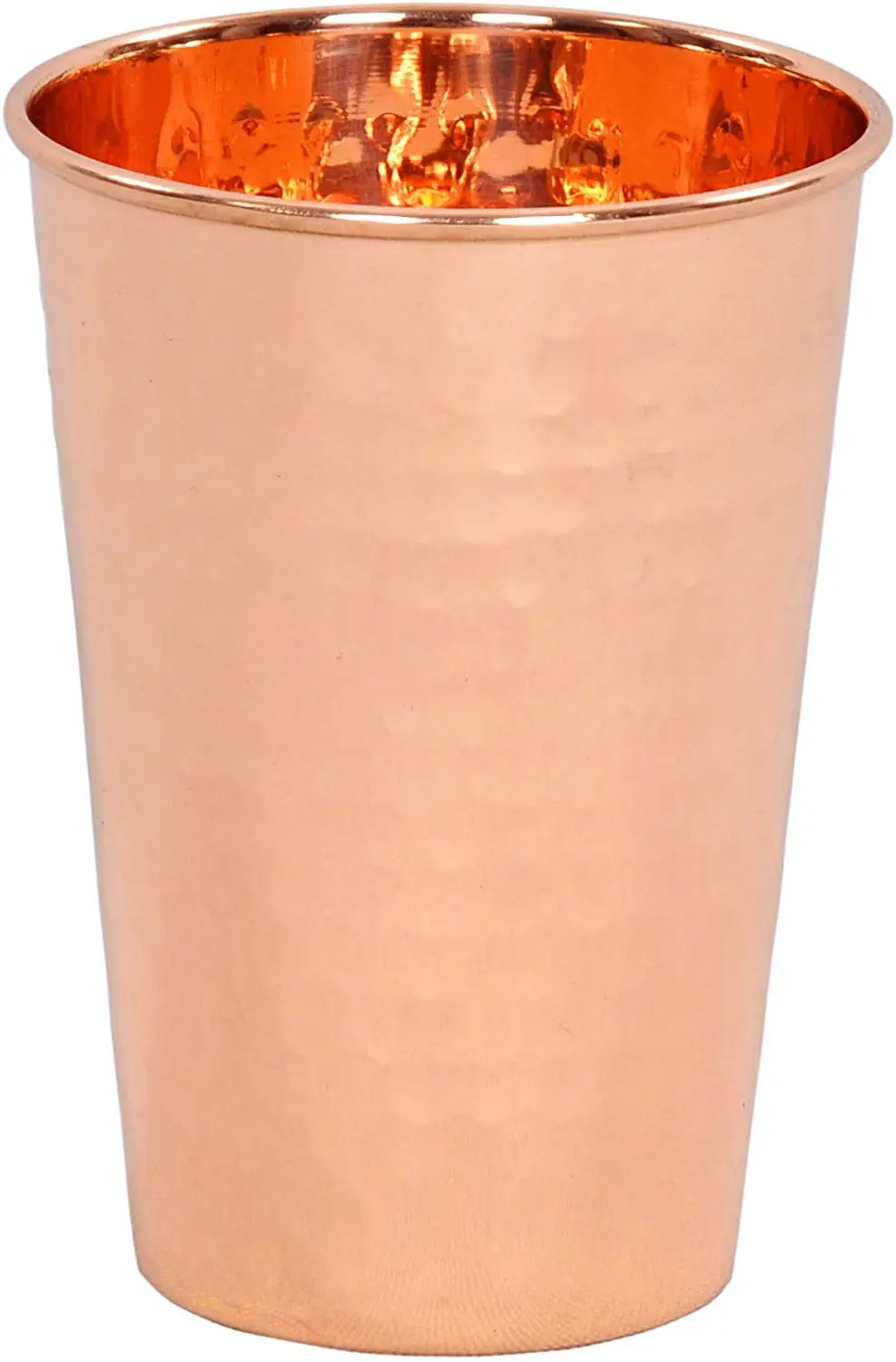100% Pure Copper Hammered Tumbler Water Bottle with Stainless Steel Lid Available in Different Shapes Sizes for Moscow Mule Mug