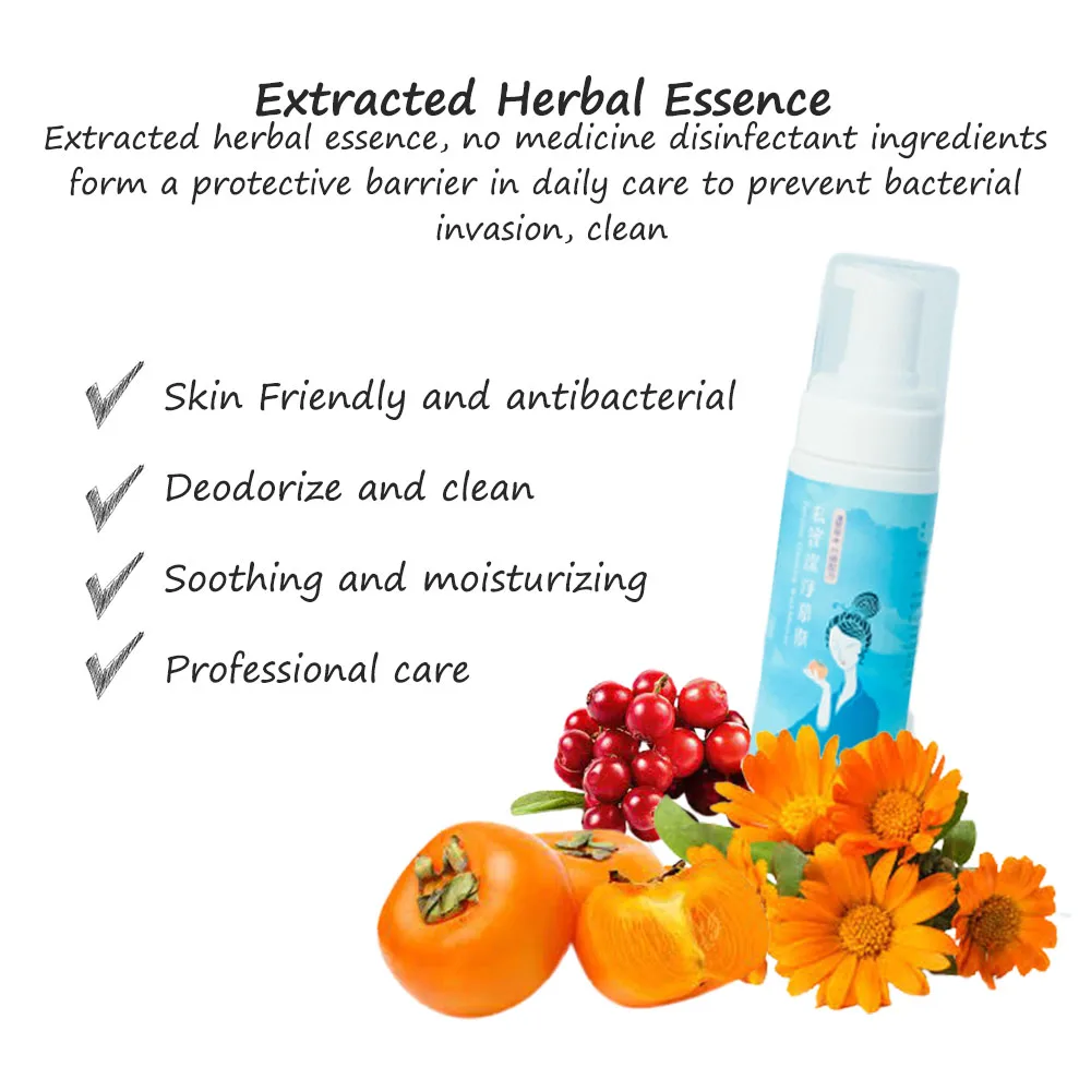 Custom Logo 100% Natural Feminine Wash Vaginal Cleansing Care Mousse Intimate Wash Deodorant Foam Cleaner