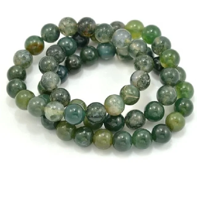 Wholesale Export Quality Moss Agate Crystals Healing Stones Bracelet Wholesale Bracelet Buy From N H AGATE