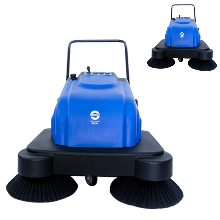 hand push sweeper with battery  for  street  or  road  floor cleaning