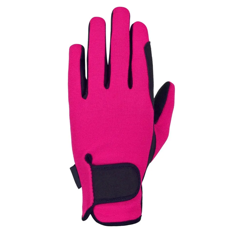 OEM Equestrian Gloves made with Goatskin Horse Riding Gloves Four way Back Synthetic Leather Palm Silicon Printing Racing Gloves